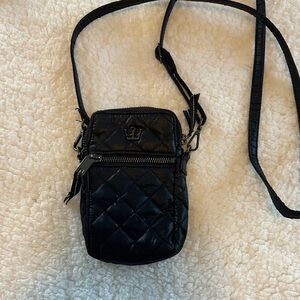 Oliver Thomas Black Quilted Crossbody Bag